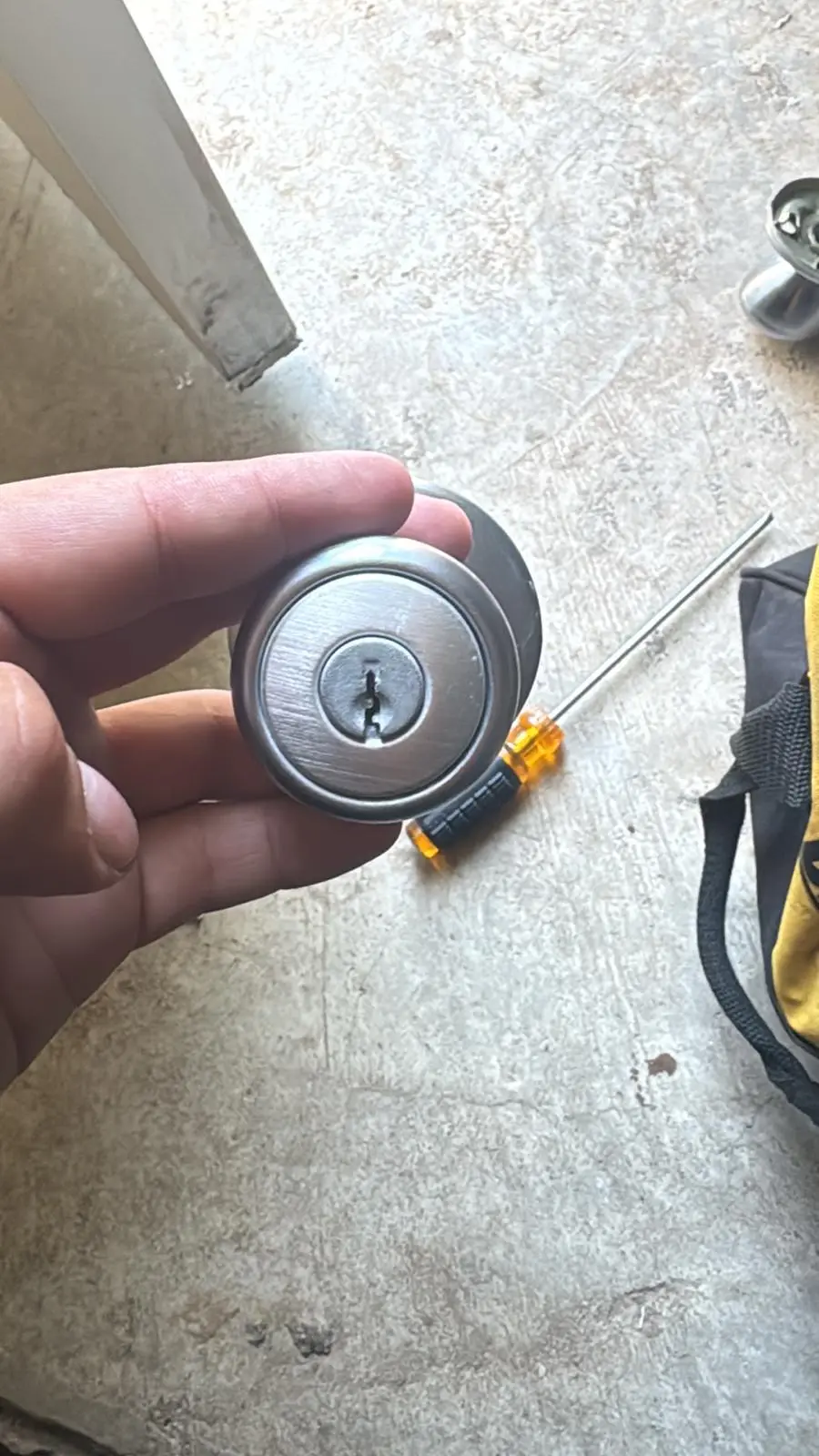 vehicle ignition and key check shown in a real service photo