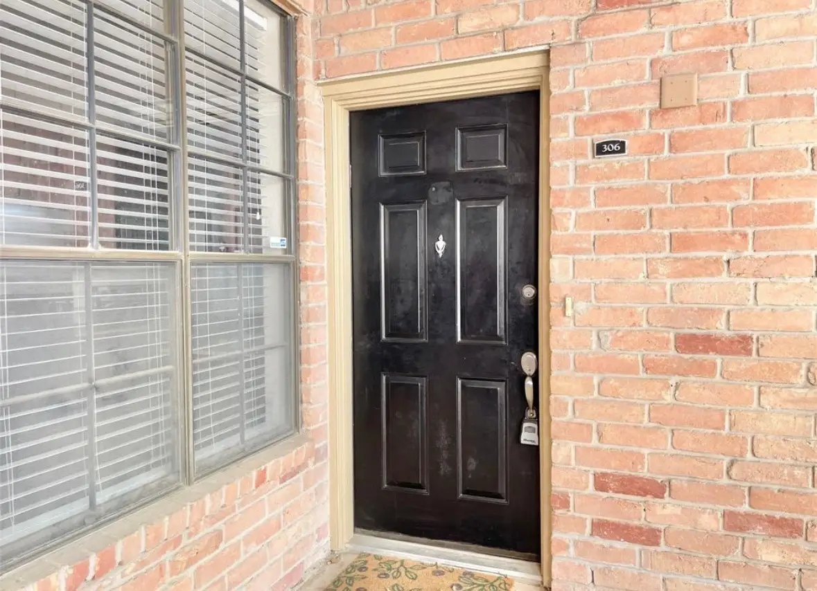 Residential entry door used for apartment access